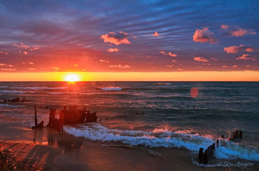 Lake Michigan Shoreline Sunset