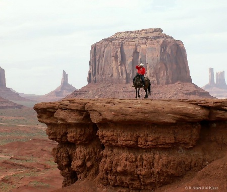 A Horseman in Monument Valley