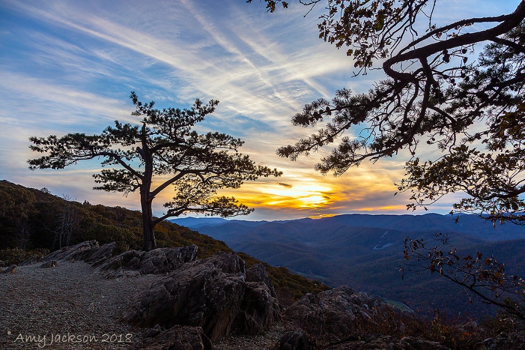 Sunset at Ravens Roost Overlook