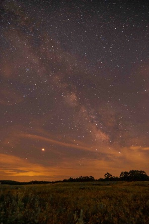 Milkey Way and the Moon