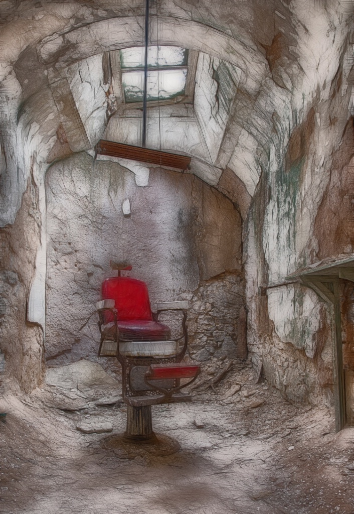 Red Barber Chair; Eastern State Penitentiary - ID: 15655465 © Richard S. Young