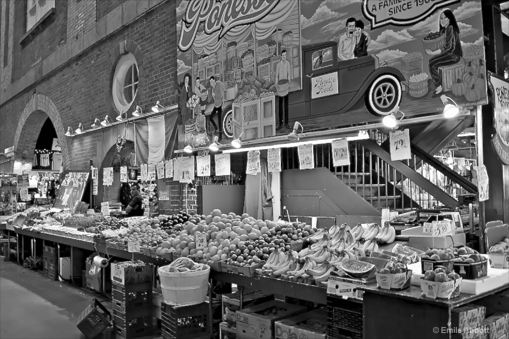 St. Lawrence Market in B&W