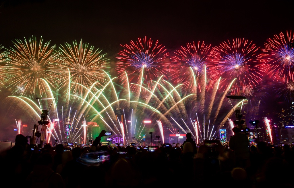 New Year in HK victoria harbour