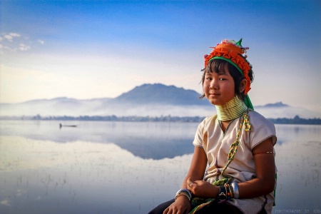 The beauty of Pedong girl and Ngwe Taung Dam