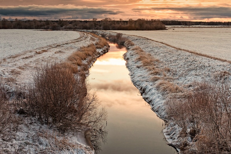 Tiny River By The Fields