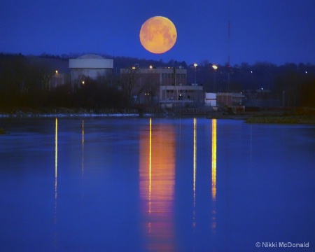Moonset on Nuclear Power