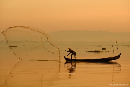 Fisherman from U Bain Lake