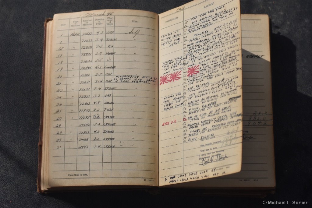 Grand Pa's flight log book