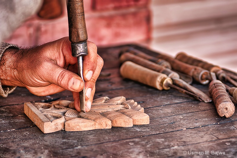 Carving a flower