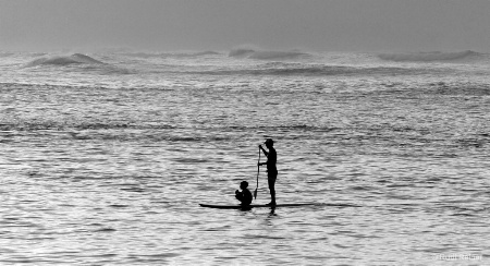 Paddle board with Dad, Oahu