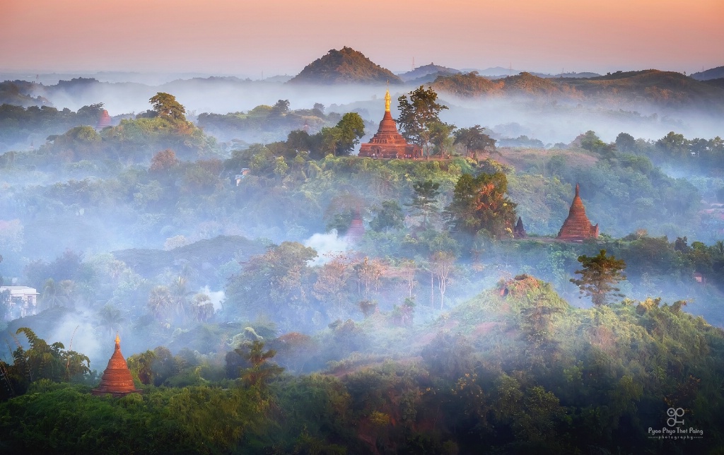 Foggy scape of Myanmar