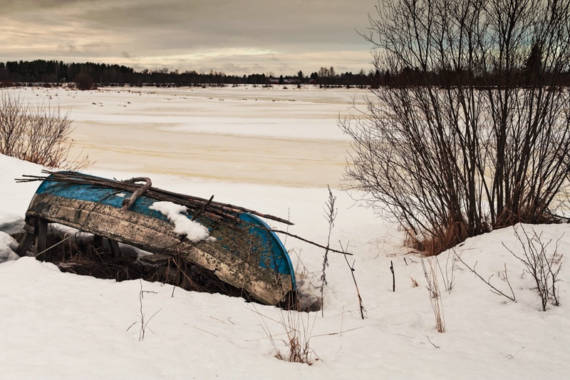 Old Fishing Boat By The Beach