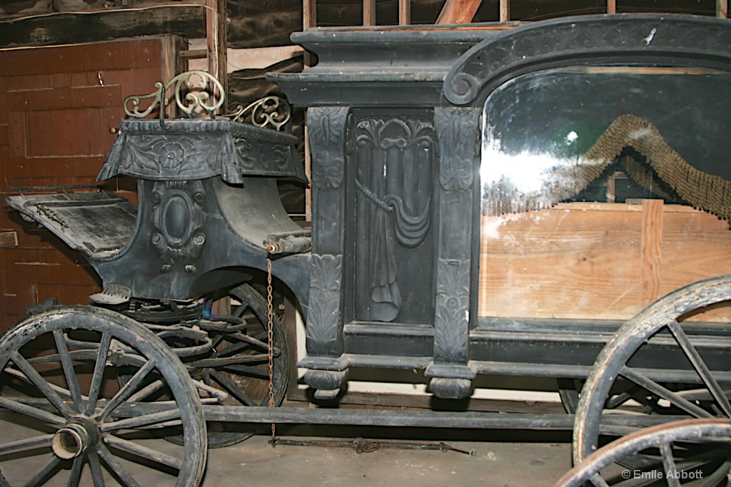 Horse pulled hearse