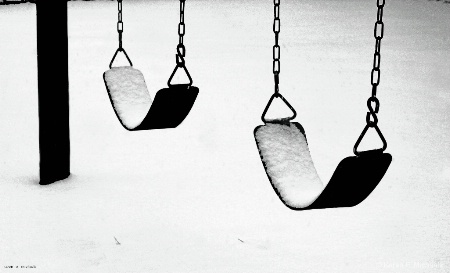 snow on swings
