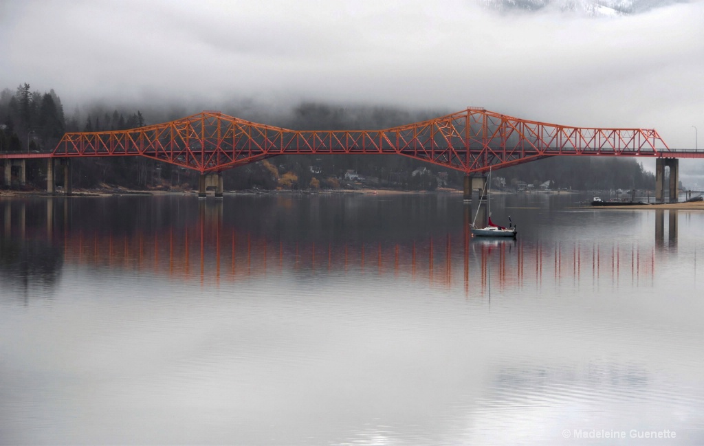 Bridge in fog 