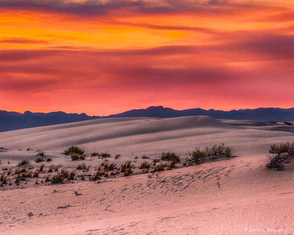 White Sands Sunset - ID: 15709526 © John A. Roquet