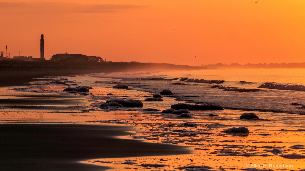 oak island light house sunrise