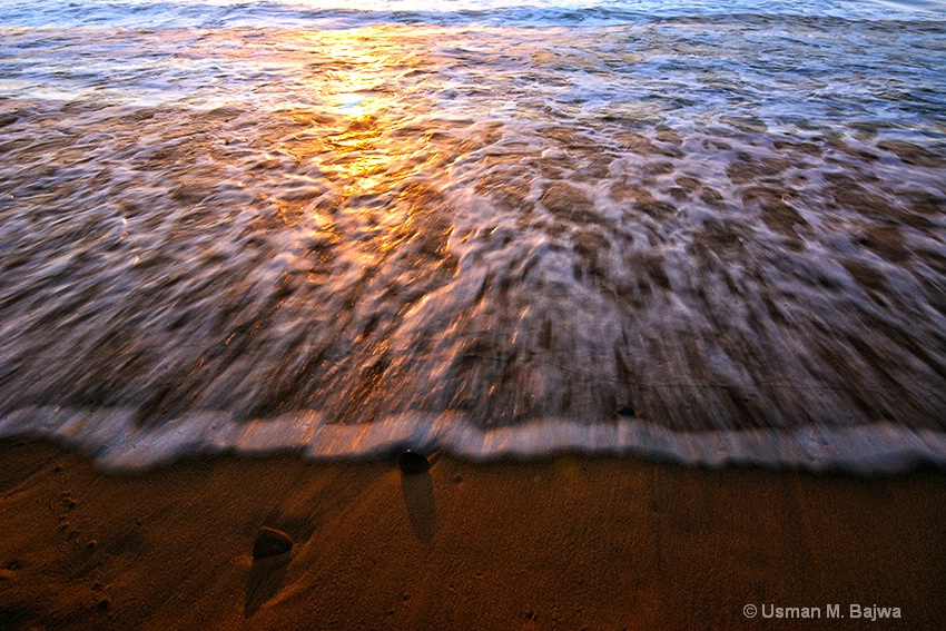 Sunrise and pebbles