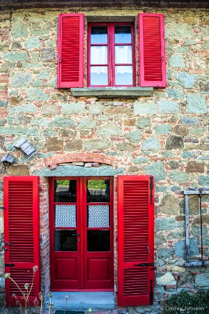 Red Shutters in Tuscany