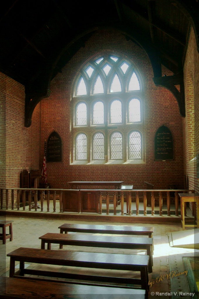 Inside the Jamestown Chapel . . .