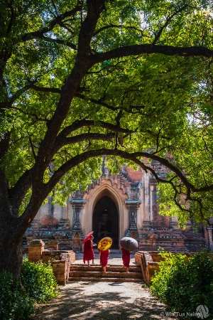 Three novice monks