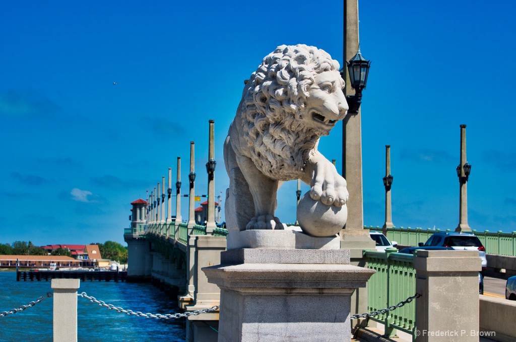 Lion Guarding the bridge