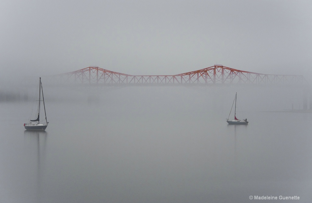 Bridge in fog 