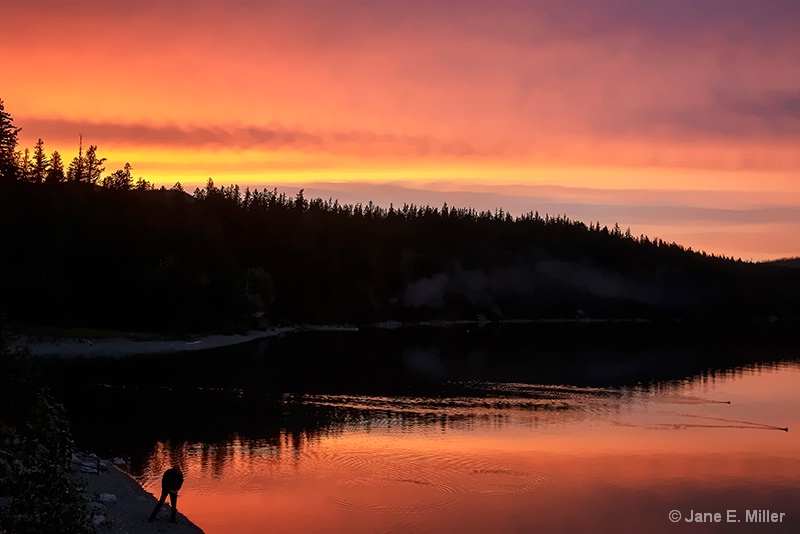 Sunset at Glacier Lake