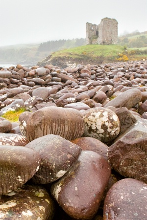 Rocky Shore and Castle, Ireland