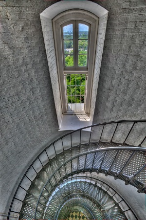 Looking Down Lighthouse Stairs
