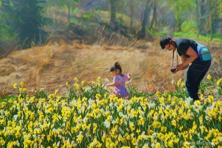 Running through the Daffodils