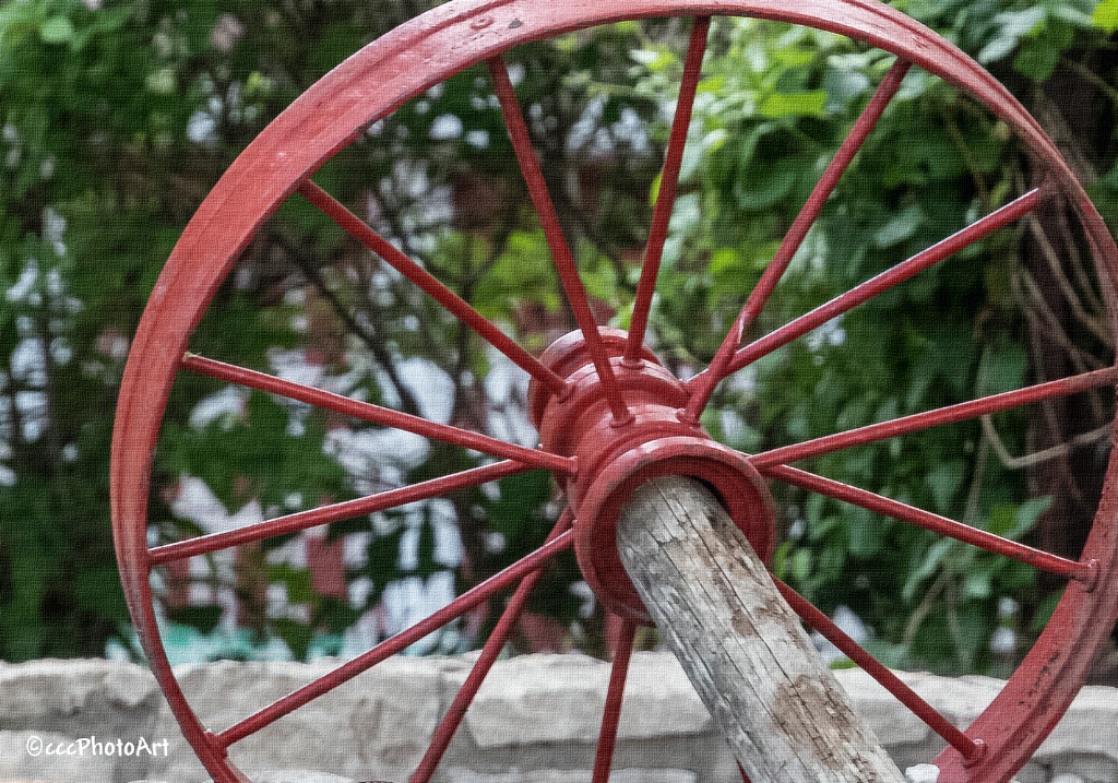 Red Wagon Wheel - ID: 15723399 © Candice C. Calhoun