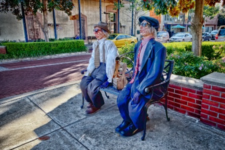 Two Old Men On A Bench